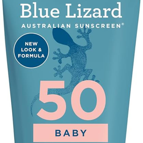 BLUE LIZARD Baby Mineral Sunscreen with Zinc Oxide, SPF 50+, Water Resistant, UVA/UVB Protection with Smart Cap Technology - Fragrance Free, 3 Ounce Tube