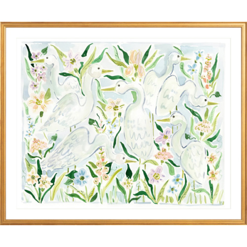 The "Herons by the Garden" Fine Art Print