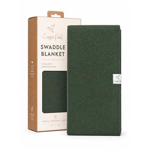 Copper Pearl Swaddle Blankets for Newborns | Soft Stretchy Receiving Blankets for Boys and Girls | Large 46 x 46 Inch Baby Blankets | Lightweight and Breathable Swaddles | Alder