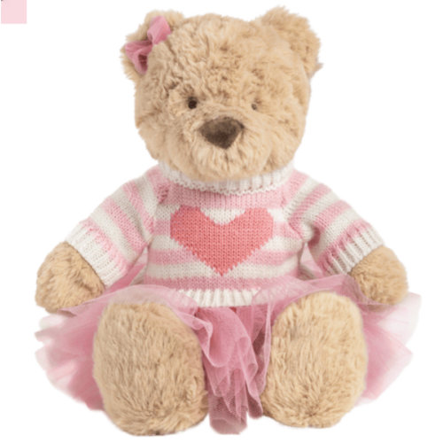 Mia The Bear Plush Pal | Soft Weighted Bear | Mud Pie
