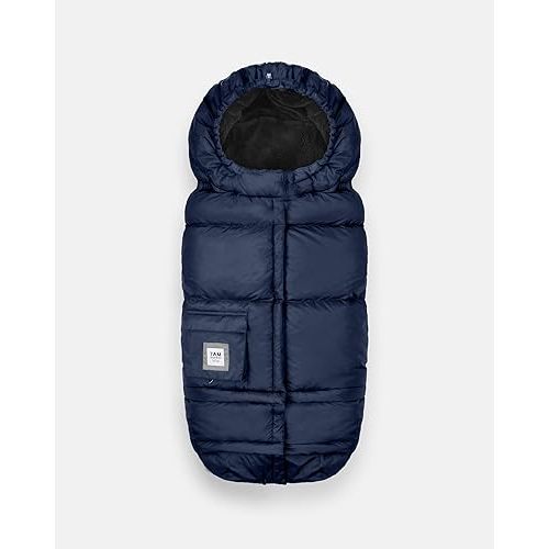7AM Enfant Stroller & Carseat Footmuff - Adjustable Winter Car Seat & Stroller Zipper Blanket for Boy & Girl, Multi Purpose Fleece Lined Warm Hooded Sleeping Bag for Baby (Navy)
