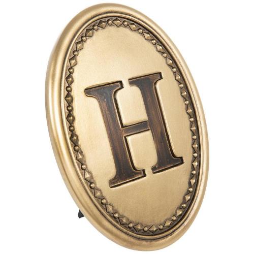 Gold Letter Oval Decor