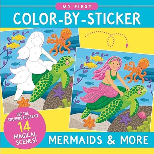 My First Color-by-Sticker - Mermaids & More Paperback – Sticker Book, November 14, 2023