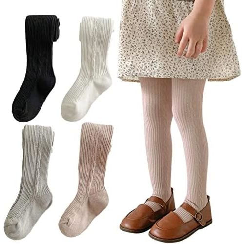 Baby Girl Cable Knit Leggings Stocking Tights Footed Pants Toddler Kids Cotton Warm Pantyhose 1-8Years