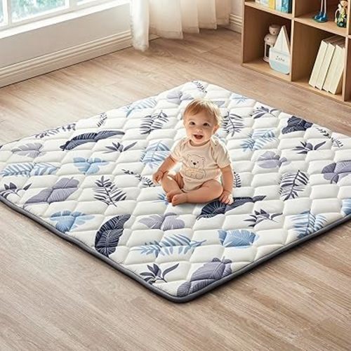 Baby Play Mat, Non-Slip Baby Mat for Floor, Soft Thicker Playpen Mat, Portable Playmat, Crawling Mat for Babies, Toddlers & Infants to Play and Learn（50"x50"）