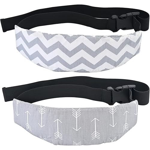 Luckyiren Head Support for Baby Car Seat, Straps with Pillow Support Band, Neck Relief Headrest for Stroller, Slumber Sling Sleep Positioner for Toddler Infants Child Children Kids
