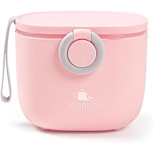 Termichy Baby Formula Dispenser, Portable Milk Powder Dispenser Container with Carry Handle and Scoop for Travel Outdoor Activities with Baby Infant, 8.8OZ, 0.55LB, 250g (Pink)