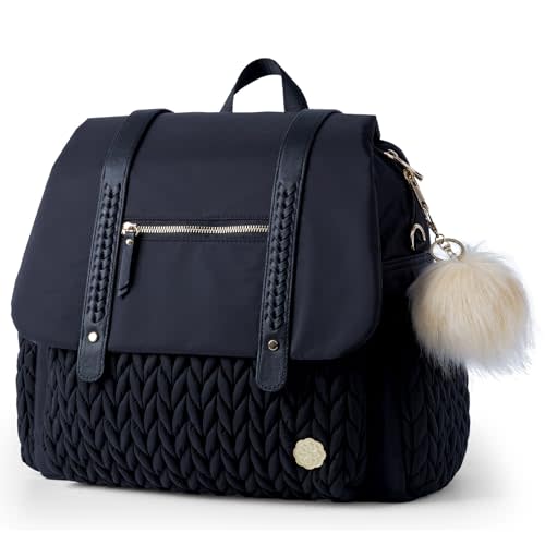 SEWBOO Diaper Bag BackPack Large Capacity Travel Mommy Bag Waterproof and Stylish with Changing Pad Baby Bag for Women and Girls