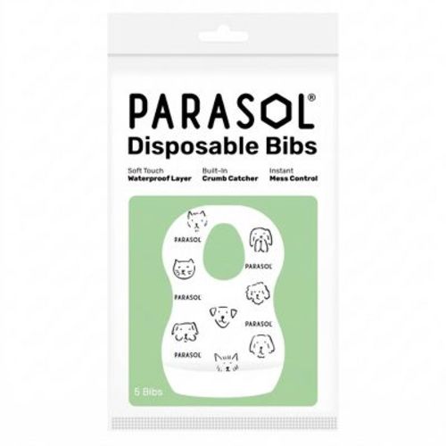 Parasol Disposable Bibs - White 5ct