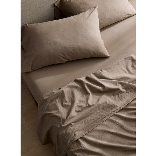 Solid pure organic cotton sheet setFits mattresses up to 16 in144-thread-count