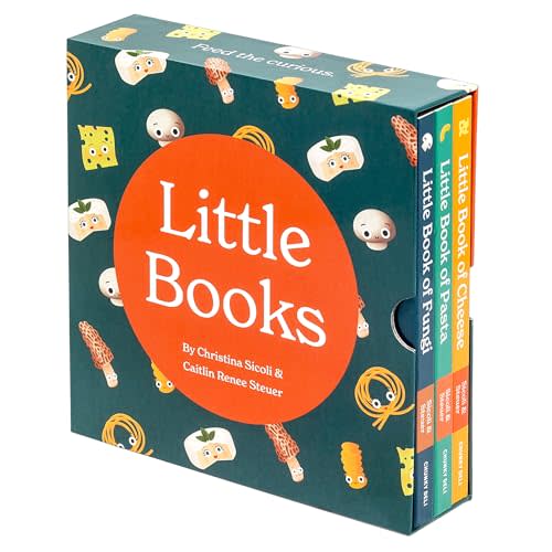 Little Books Tasty Collection: A 3 Board Book Box Set for Babies and Toddlers (Little Book of Pasta, Little Book of Cheese, Little Book of Fungi) - A Unique Foodie Baby Shower Gift for New Parents