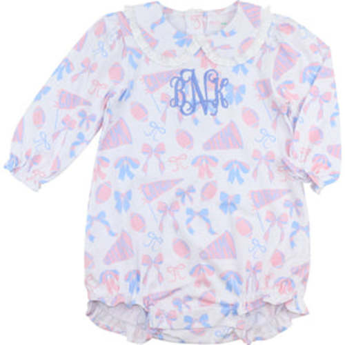 Pink and Blue Knit Football and Bow Bubble – Cecil & Lou