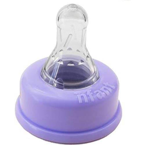 nfant | Slow Flow Nipple, Purple (6ml/min), 4-Pack