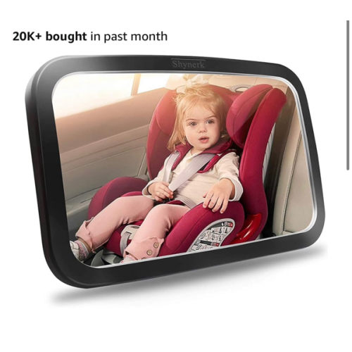 Amazon.com: Shynerk Baby Car Mirror, Safety Car Seat Mirror for Rear Facing Infant with Wide Crystal Clear View, Shatterproof, 360° Rotation, Crash Tested and Certified