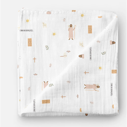 Jesus Muslin Swaddle Baby Blanket