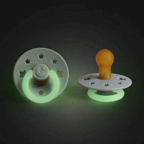 Itzy Ritzy Glow in the Dark Pacifiers 0-6m - Sage - 2pk