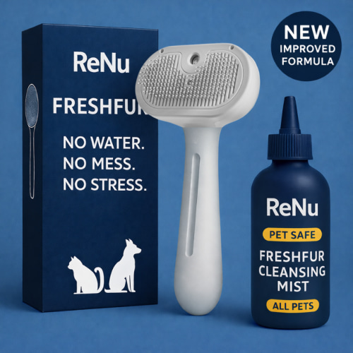 ReNu FreshFur Shower Brush + Cleansing Mist