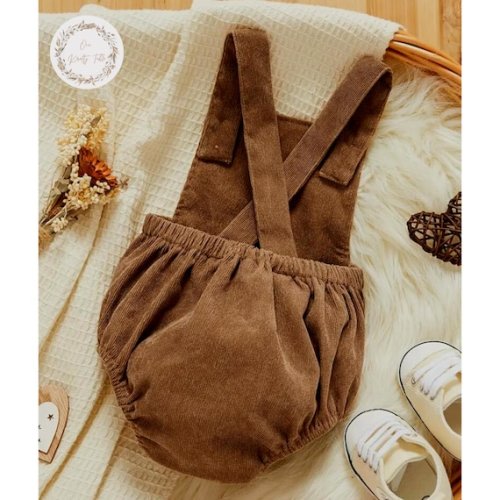 Corduroy Deer Baby Romper  Embroidered Antler Overalls  Gift - Etsy