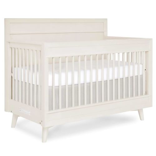 évolur Loft Antilia 4-in-1 Convertible Full-Size Baby Crib in Vanilla Bean, GreenGuard Gold & JPMA, Converts to Toddler, Day & Full-Size Bed, 3 Mattress Heights Modern Scandinavian Design