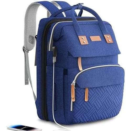 ISMGN Diaper Bag Backpack with Changing Station, Large Diaper Bag, Multifunctional Diaper Bag, Blue