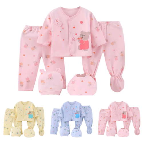 Ketyyh-chn99 Baby Boy Clothes 0-3 Months Baby Stuff For Newborn Coat+2 Pants+Hat+Bib 5PCS Size for 0-3 Months,Blue
