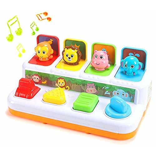 Animal Park Interactive Pop Up Music Toy,Up- Early Education Activity Center Toy, Ages 7 8 9 10 11 12 Months and up Infant Toddlers Toys.
