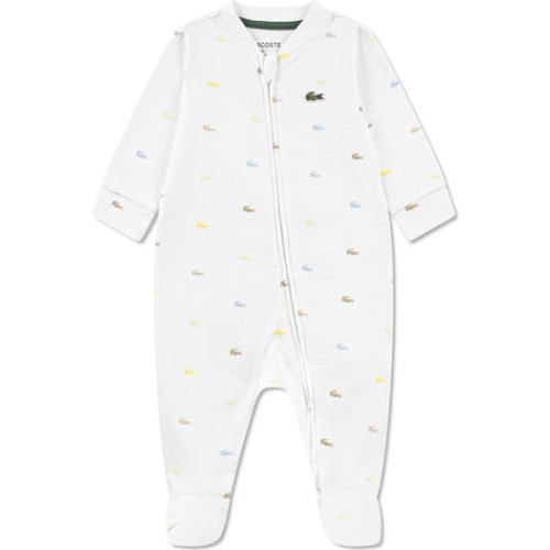 Croco Print Organic Cotton Footie, 6M