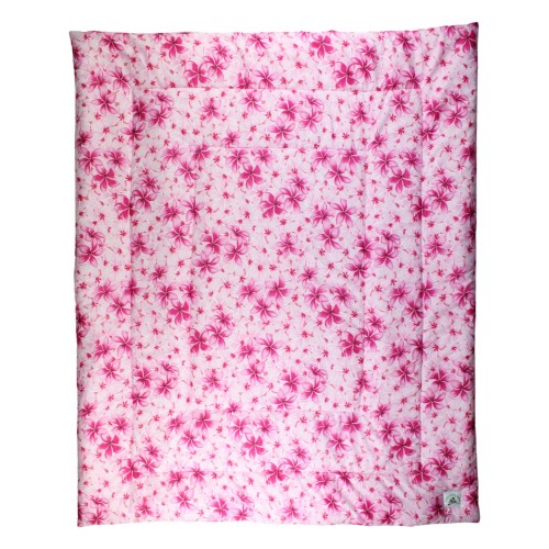 Quilted Hawaiian Baby Blanket Made in Hawaii Hawaiian Baby Shower Gift Comforter Melia Plumeria Pink