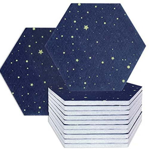 Geynutaly Starry Hexagon Acoustic Panels, Sound Proofing Padding, Sound Absorbing Panel