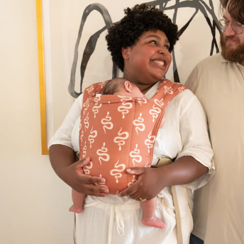 Venom Lark Baby Carrier | Brown Snake Print Carrier | hope&plum