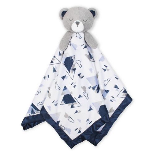 Just Born® XL Plush Bear Security Blanket in White/Blue