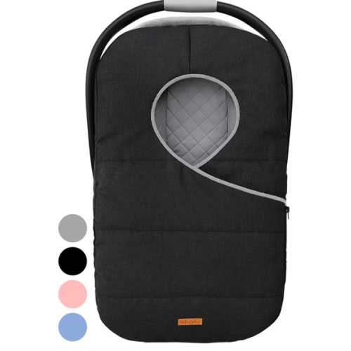 liuliuby Winter Carseat Covers for Baby | Infant Car Seat Cover Baby | Canopy for Infant & New Born Cold Weather (Black)