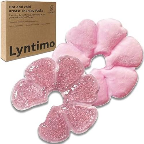 Lot de 2 packs de thérapie mammaire, compresse chaude et froide pour soulager la douleur, compresse chaude pour soutien de la lactation, récupération post-partum, confort d'allaitement