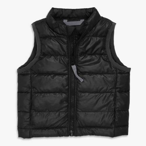 Baby lightweight puffer vest - Black / 6-12