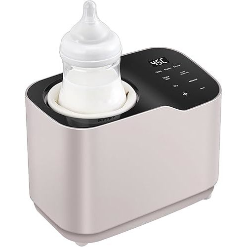 Waterless Bottle Warmer with Shake Function, Safer for Baby, Wash Free, Surrounding Hot Air Heating Breastmilk Evenly to Ideal Temp Baby Bottle Warmer for Safe Heating Milk Warmer