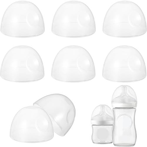 8 Count Baby Bottle Lids Compatible with Philips Avent Baby Bottles, Soft & Safe PP Bottle Caps for Avent Natural Plastic and Glass Bottles, BPA Free Baby Bottle Covers for Philip Avent Glass Bottle