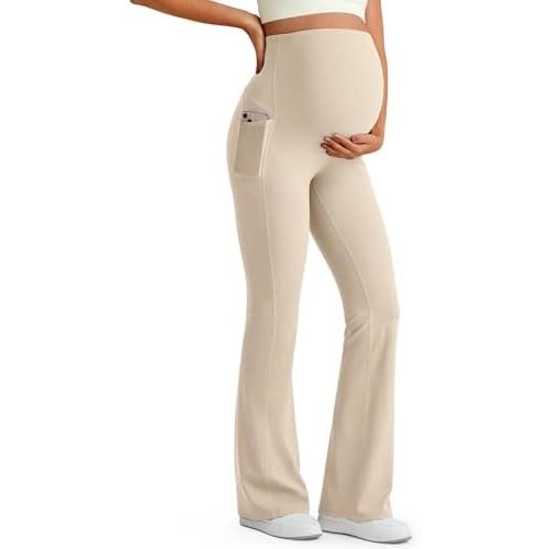 G4Free Women's BareFeel Maternity Flare Leggings