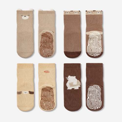 Where Is Bear’s Sleeping Cap - Extra Warm - 4 Pairs of Stay-On Baby & Toddler Non Slip – LittleYogaSocks