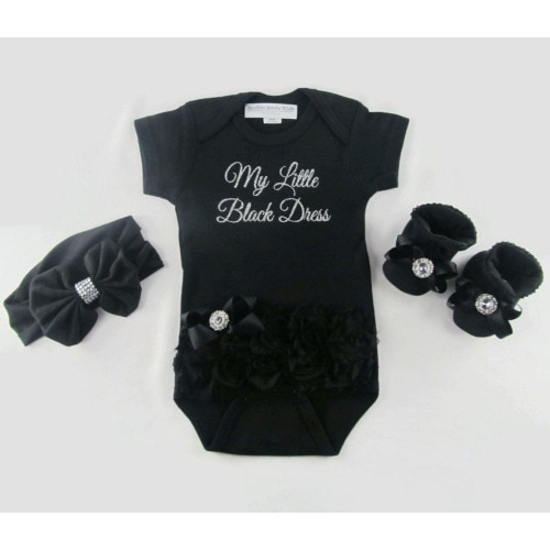 Baby Girl Clothes, Newborn Gift, Baby Shower Gift, My Little Black Dress, Baby Girl Gift Set