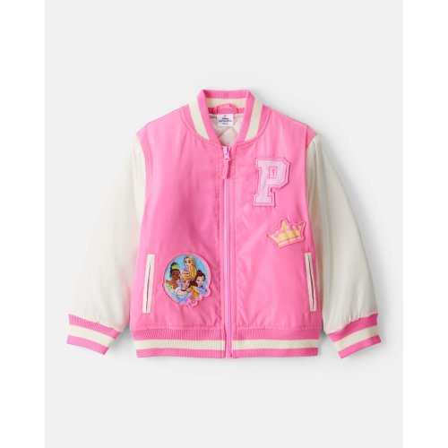 Toddler Girl Disney© Princess Long-Sleeve Varsity Jacket - Pink | Carter's