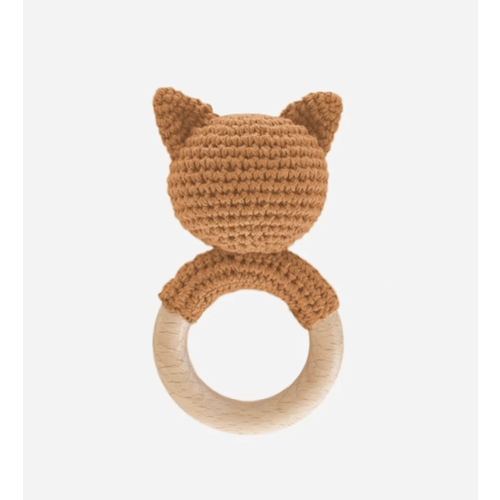Fox Cotton Rattle Teether