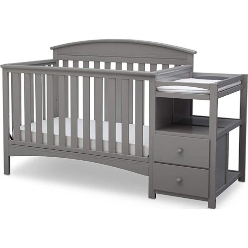 Delta Children Abby Convertible Crib and Changer, Grey