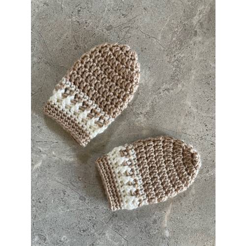 Crochet Baby Mittens, 0-6 months, anti-scratch, handmade, choice of colours