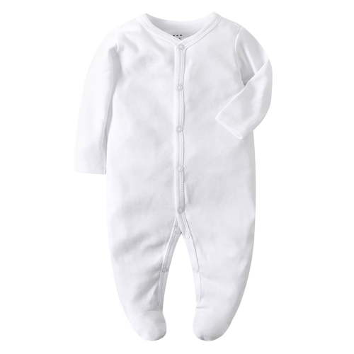 ATAIKU Infant Baby Boys' Sleep and Play Footed Pajamas One-Piece Sleeper Button Romper Jumpsuit Cotton PJs For Newborn