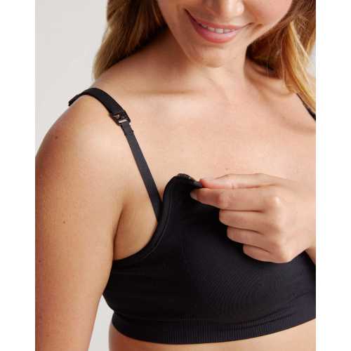Seamless Nursing Bra in Black