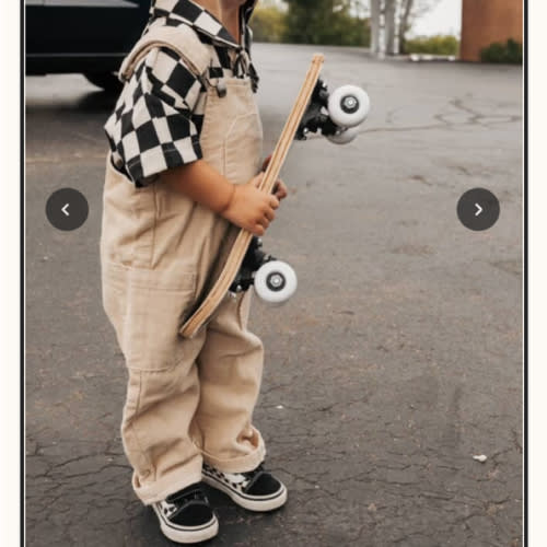 Cream Corduroy Overalls