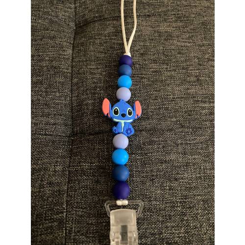 Stitch/ Angel Pacifier Clip