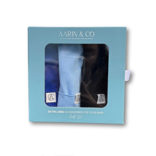 Newborn Satin Lined Jersey Beanie Gift Set-Boy – Aarin & Co.