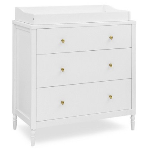 Delta Children Serena 3 Drawer Dresser with Changing Top - Bianca White
