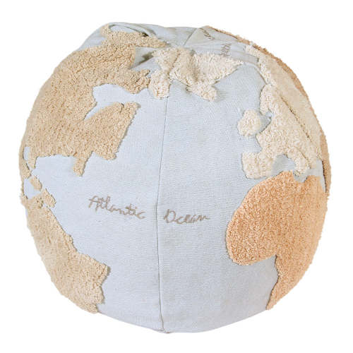 Lorena Canals World Map Round Pouffe | Modern Nursery™